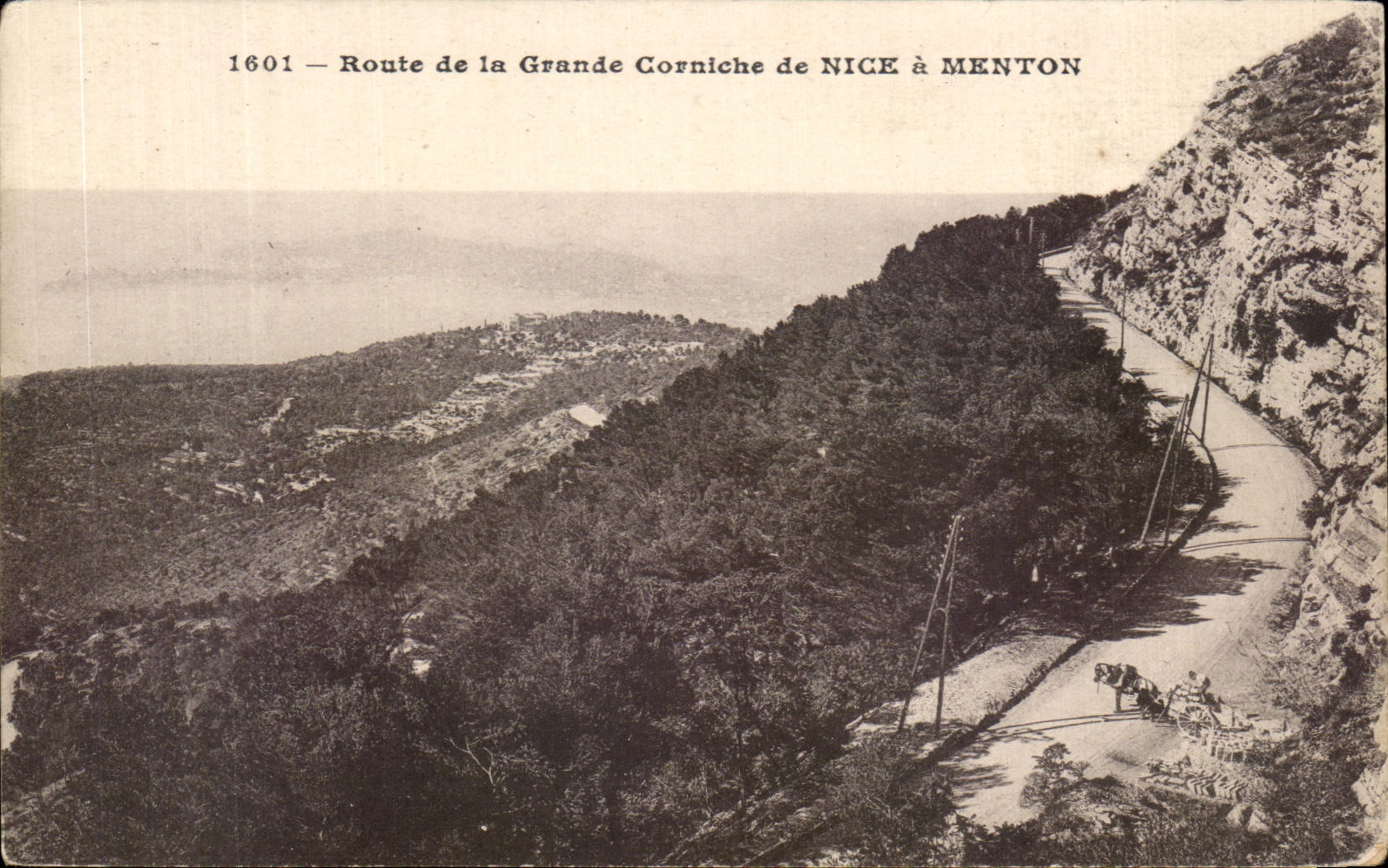 CPA Route de la Grande Corniche de Nice a Menton