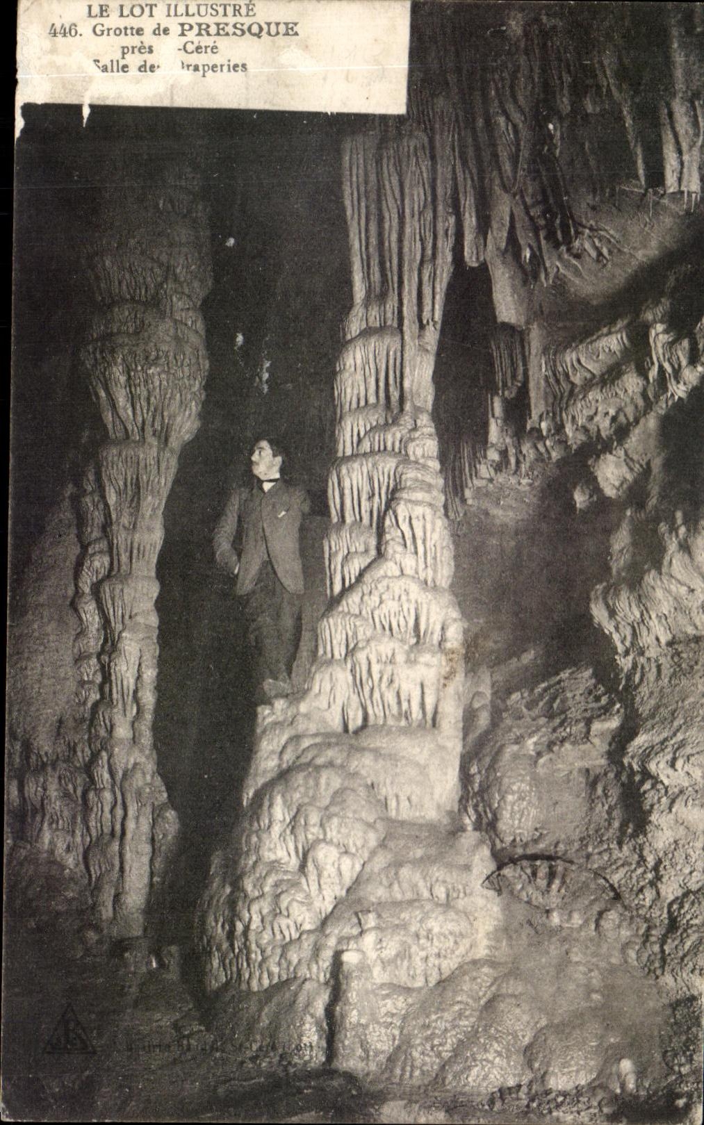 CPA Le Lot Illustre Grotte de Presque pres cere Salle des Draperies