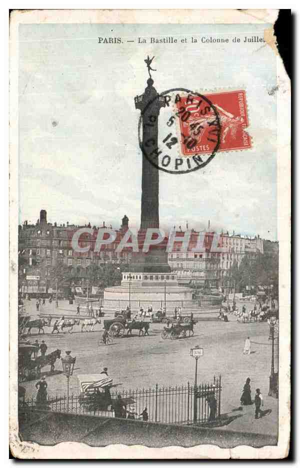 CPA Paris La Bastille et la Colonne de Juillet