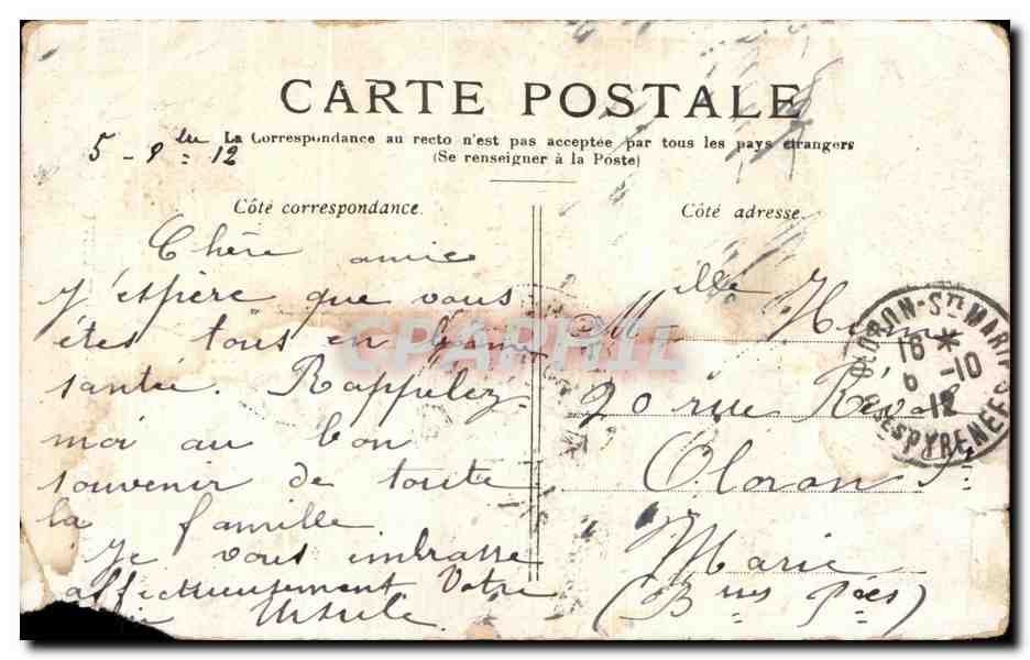 CPA Paris La Bastille et la Colonne de Juillet — Verso