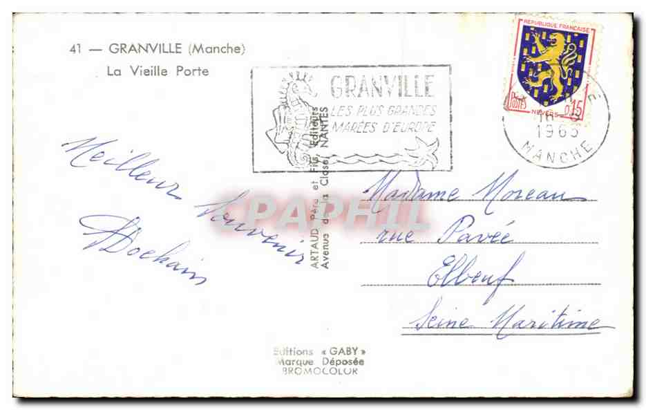 La Vieille Porte — Granville (Manche) — Éditions Gaby — Rückseite