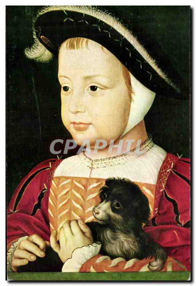 CPSM Clouet Henri ll enfant Musee Conde Chantilly Photo Giraucon Chien 