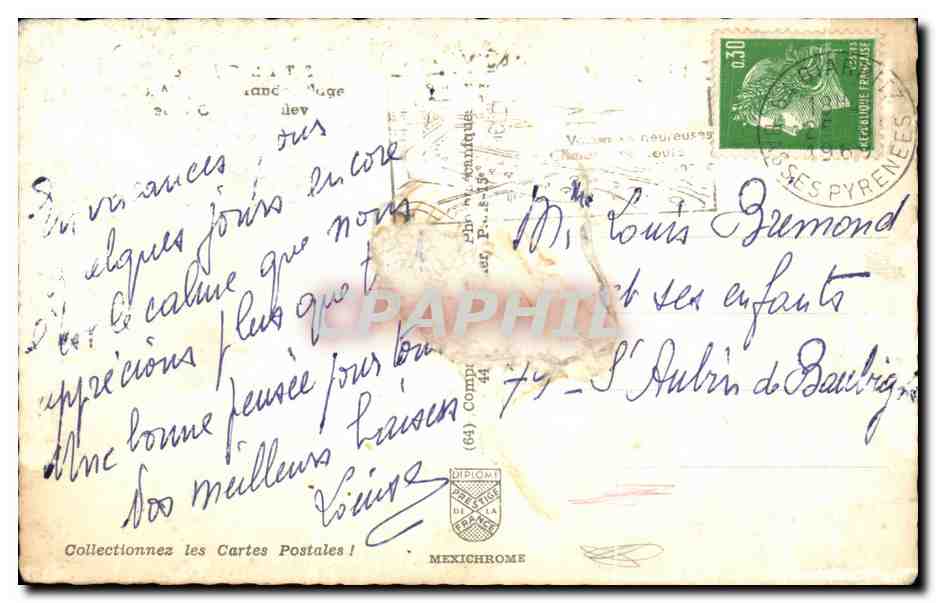 CPSM Biarritz — Rückseite