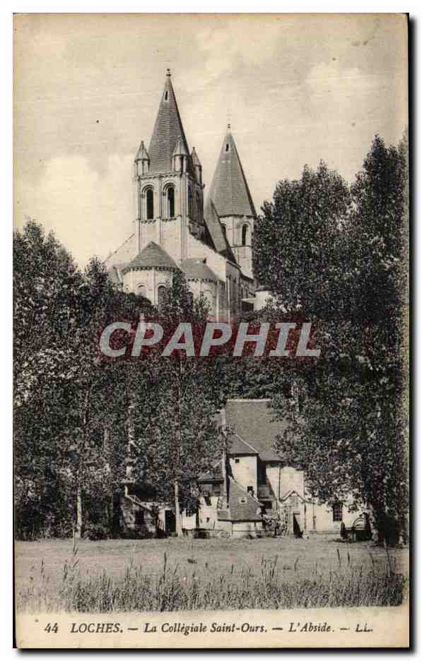 CPA Loches La Collegiale Saint Ours L'Abside