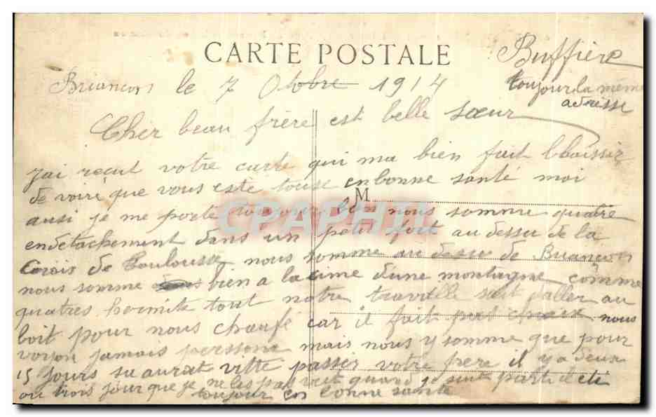 Briançon (1321 m.) — Winter — The Pigneur Gate and the Castle Fort — V. Fournier, publisher Gap — Back