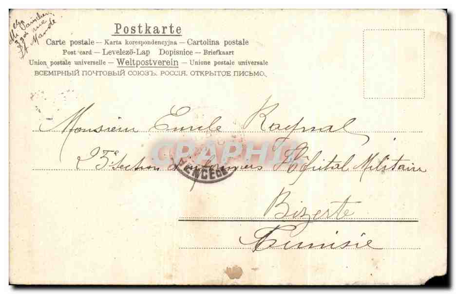 CPA Fantaisie Fleurs Main  — Rückseite