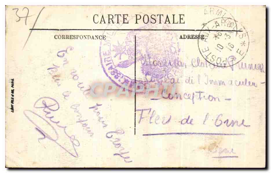 CPA Amboise Vue Generale Vers le Chateau — Rückseite