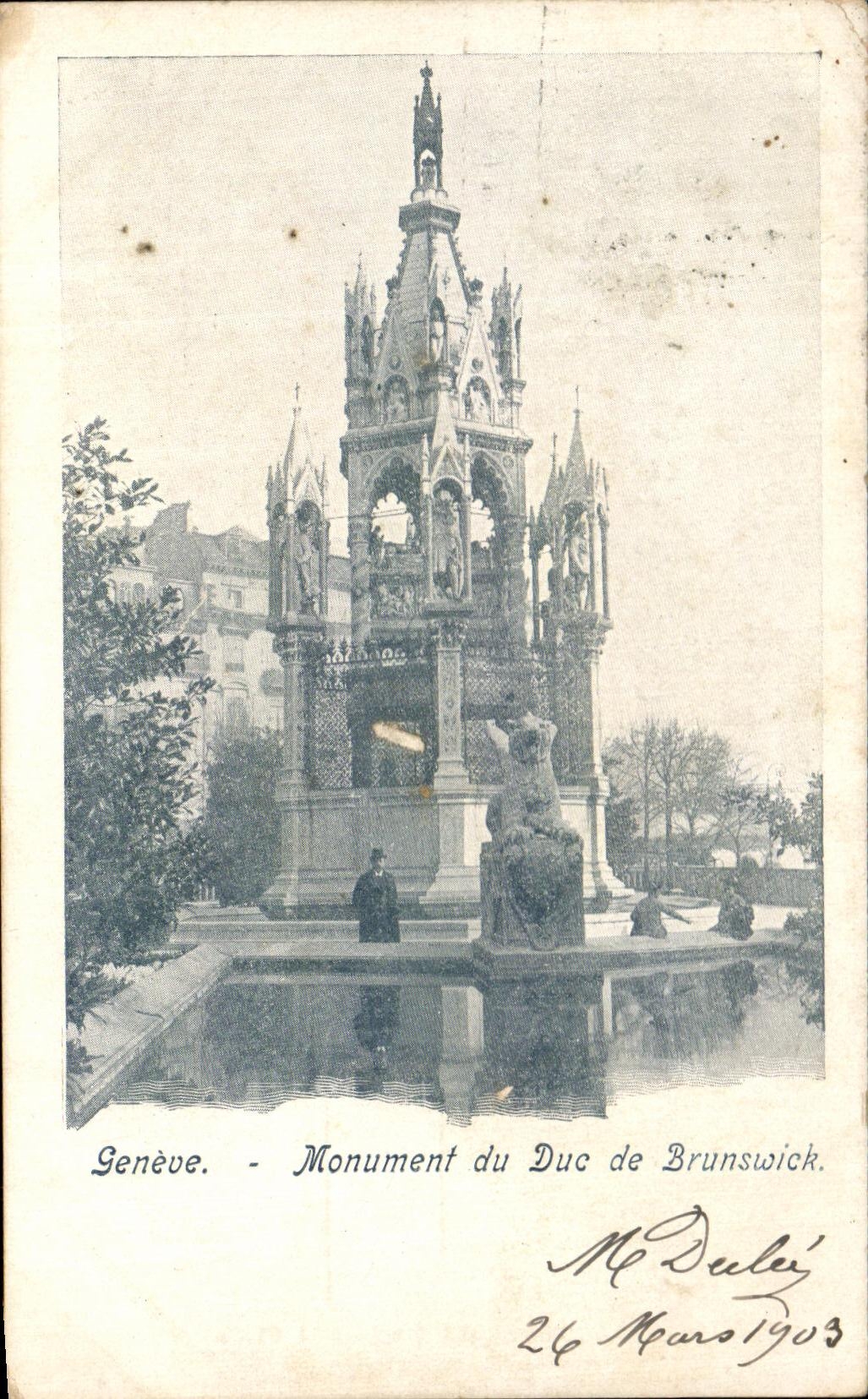 CPA Geneve Monument du Duc de Brunswick Suisse