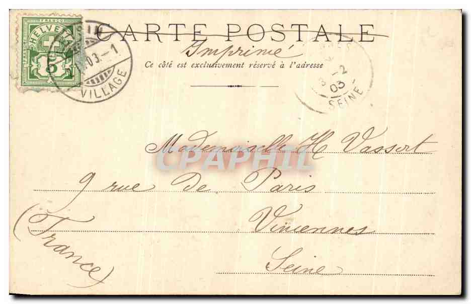 CPA Sepey et le Mont d'or Suisse — Rückseite