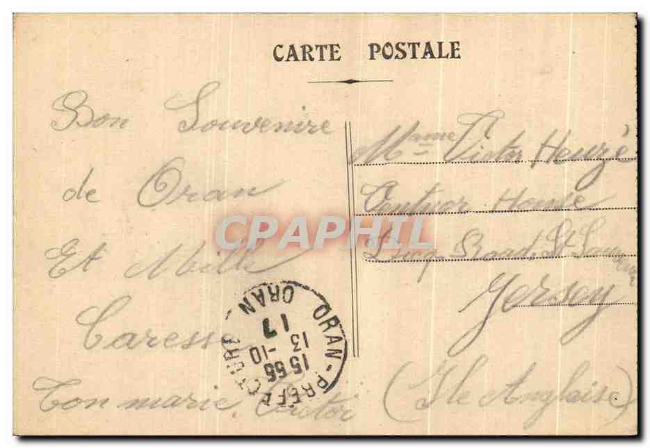CPA Oran La Basse Ville et Les quais Algerie — Rückseite