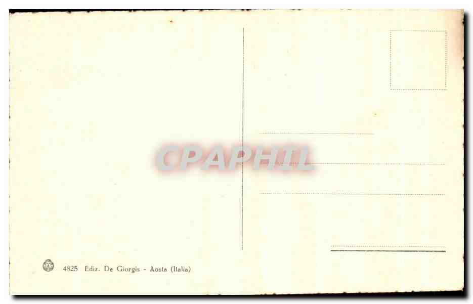 CPA Aosta Chiostro del Colleglo delle Orsoline — Rückseite