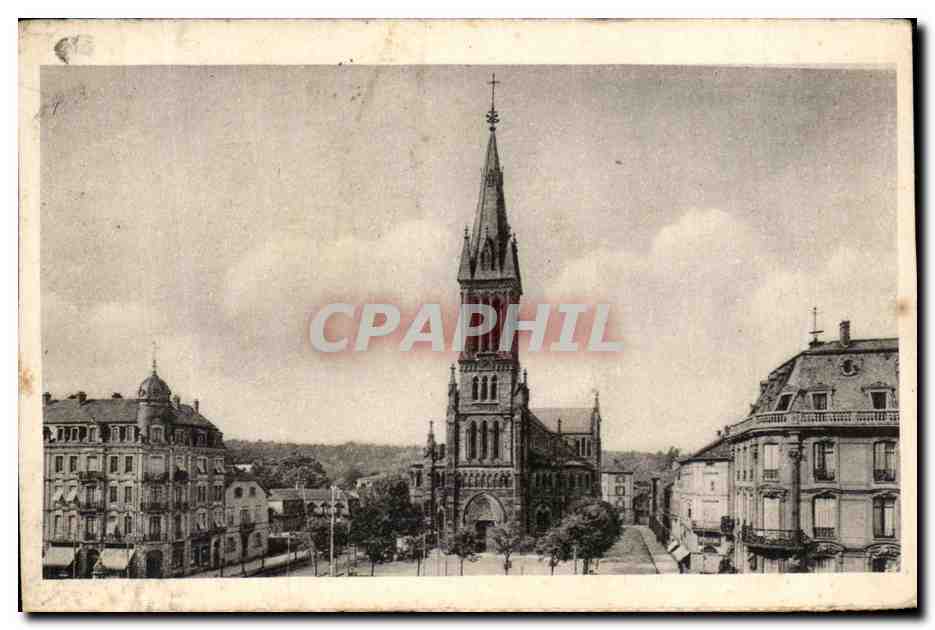 CPA Mulhouse Place de la Paix Eglise Sainte Etienne