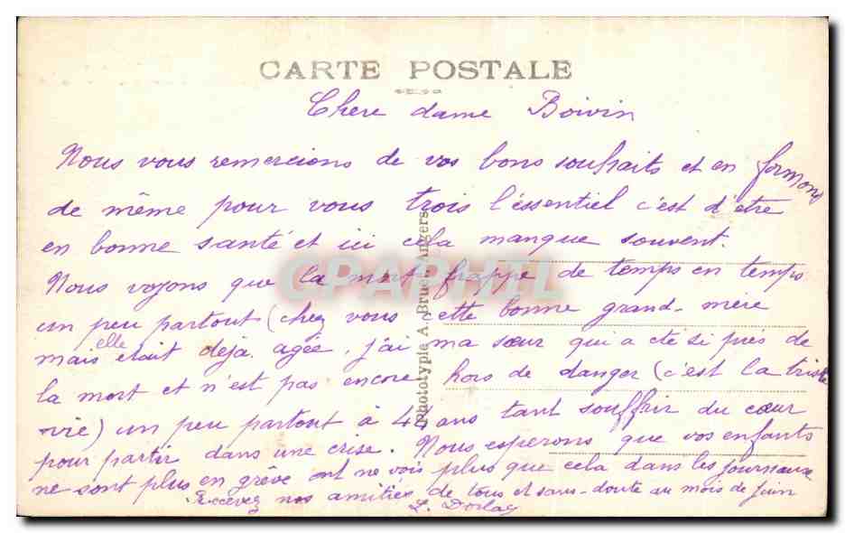 CPA Poltiers Eglise Notre Dame La Grande — Verso