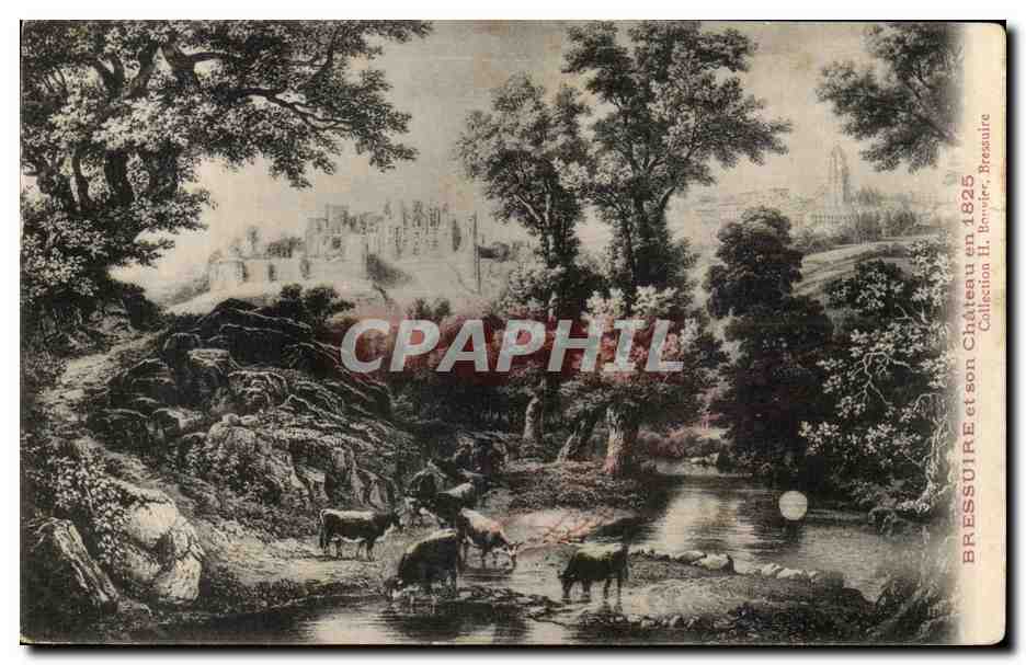 CPA Bressuire et son Chateau en 1825
