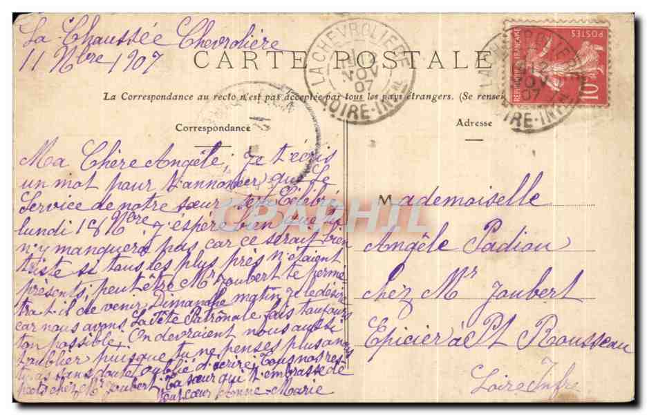 CPA Pontchateau Le Calvaire et l'Ancienne Chapelle — Rückseite