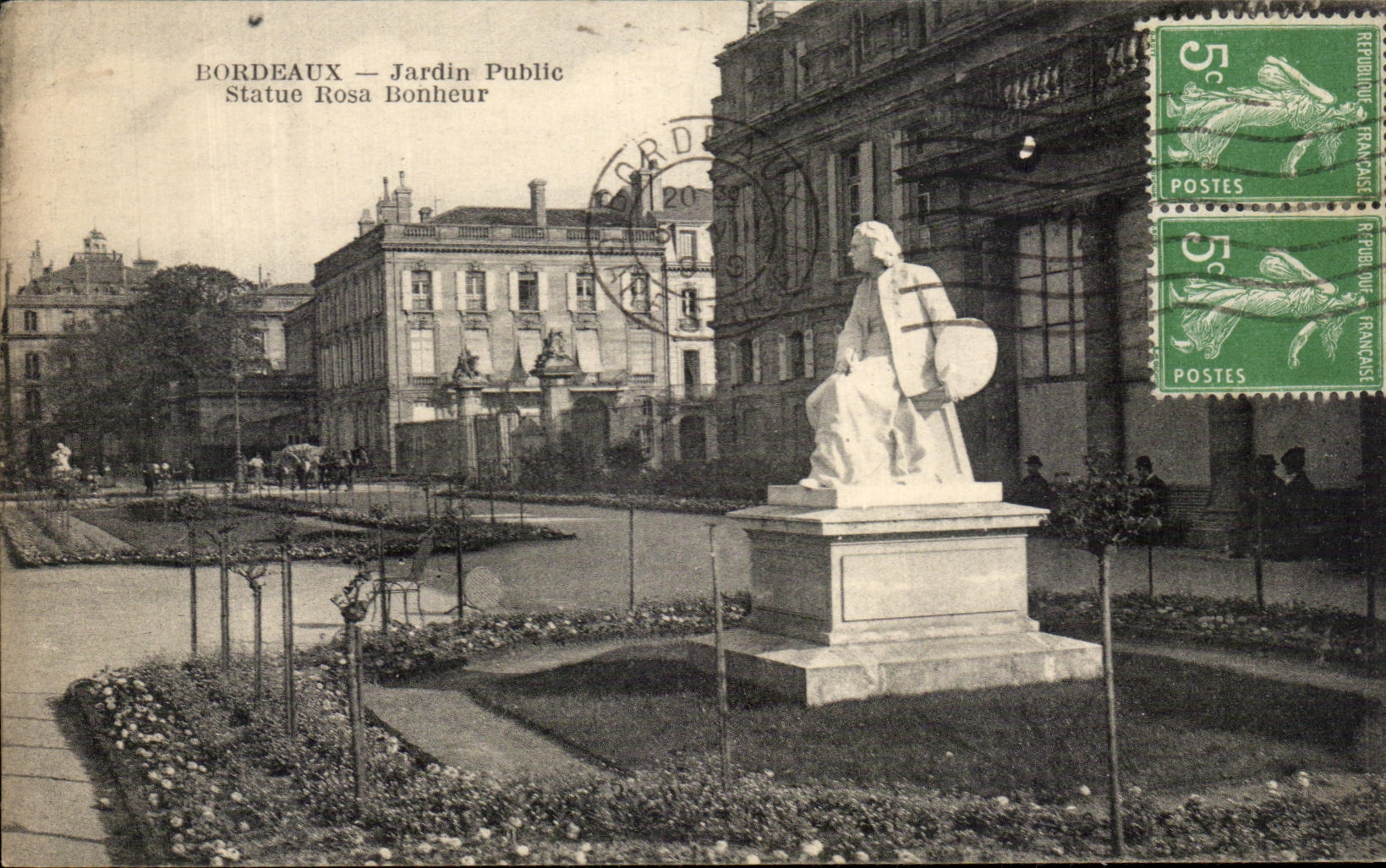 CPA Bordeaux Jardin Publc Statue Rosa Bonheur