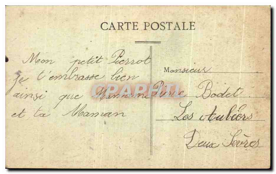 CPA St Laurent sur Sevre Viaduc de Barbin sur la Sevre Ligne de Fontenay a Cholet Moutons — Rückseite