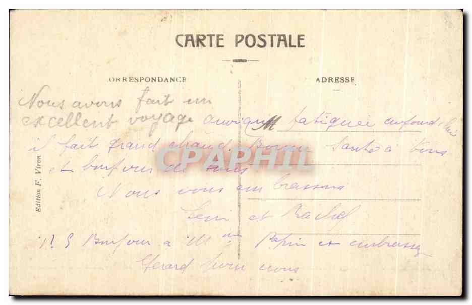CPA Lourdes Vue Plongeante — Verso