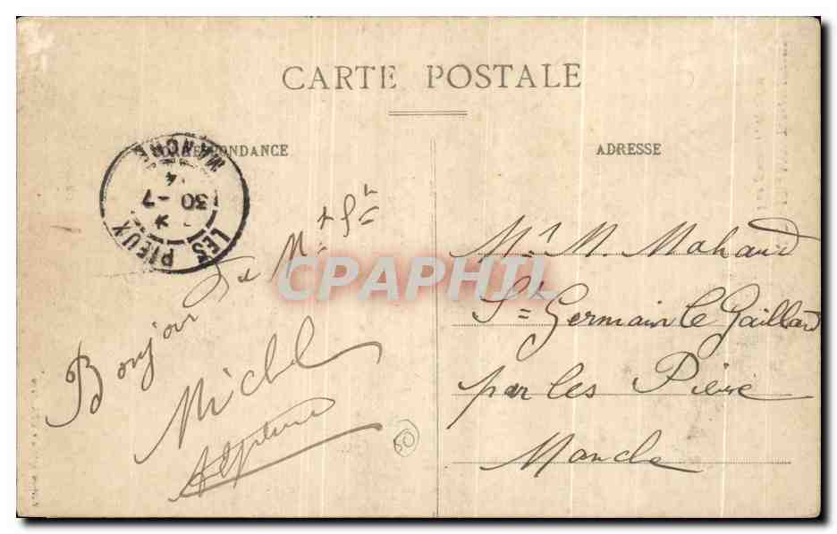 Mont-Saint-Michel — Vue générale, côté Est — J.P. -12- Édition spéciale à l'Abbaye — Verso