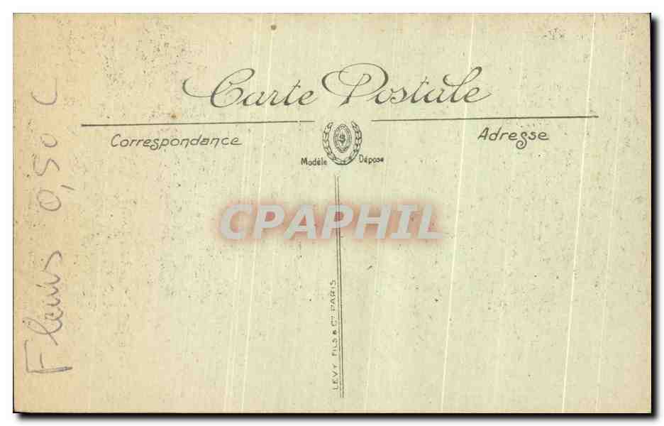 Cartolina d'epoca Boulogne Sur Mer Vista Presa Dall'hotel Dei Posti — Verso