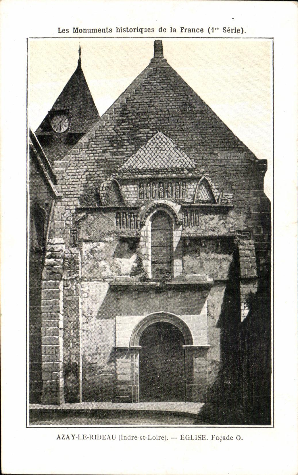 CPA Azay Le Rideau Eglise Facade