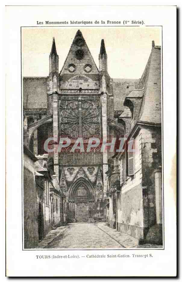 CPA Tours Cathedrale Saint Gatien Transept