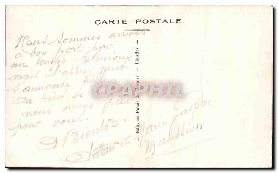 CPA Lourdes Vue Prise Du sommet du Pic Du Jer — Verso