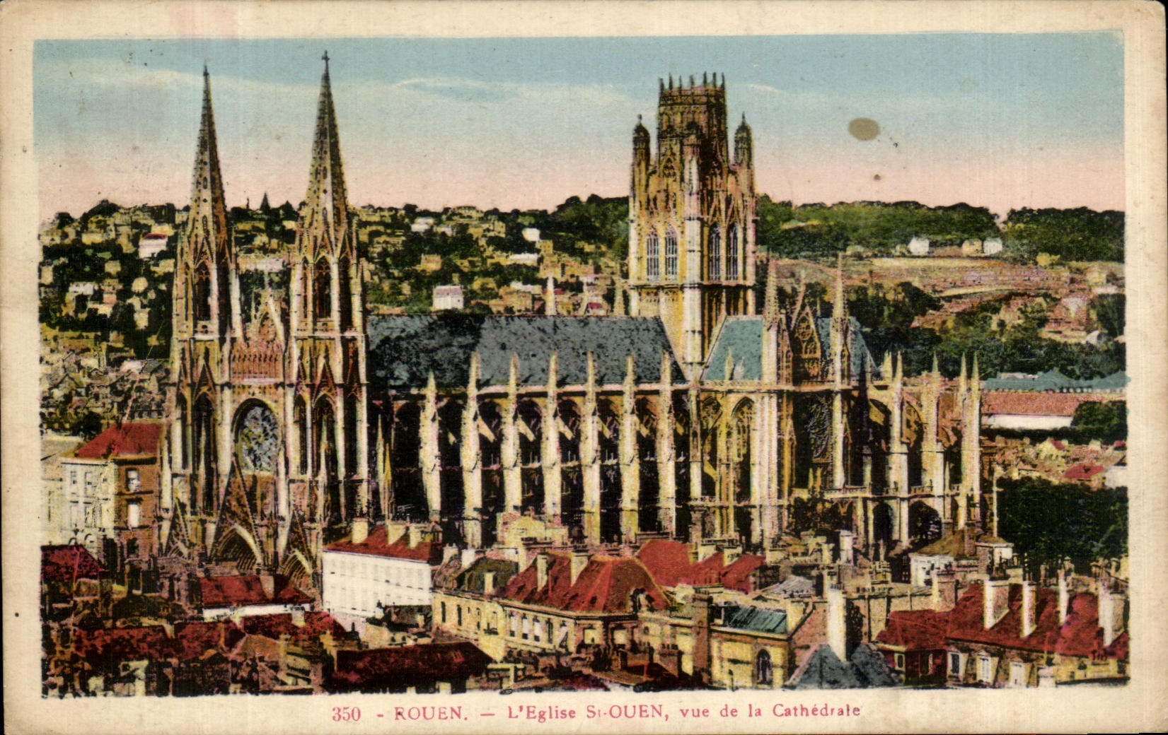 CPA Rouen L'Eglise Vue De La Cathedrale