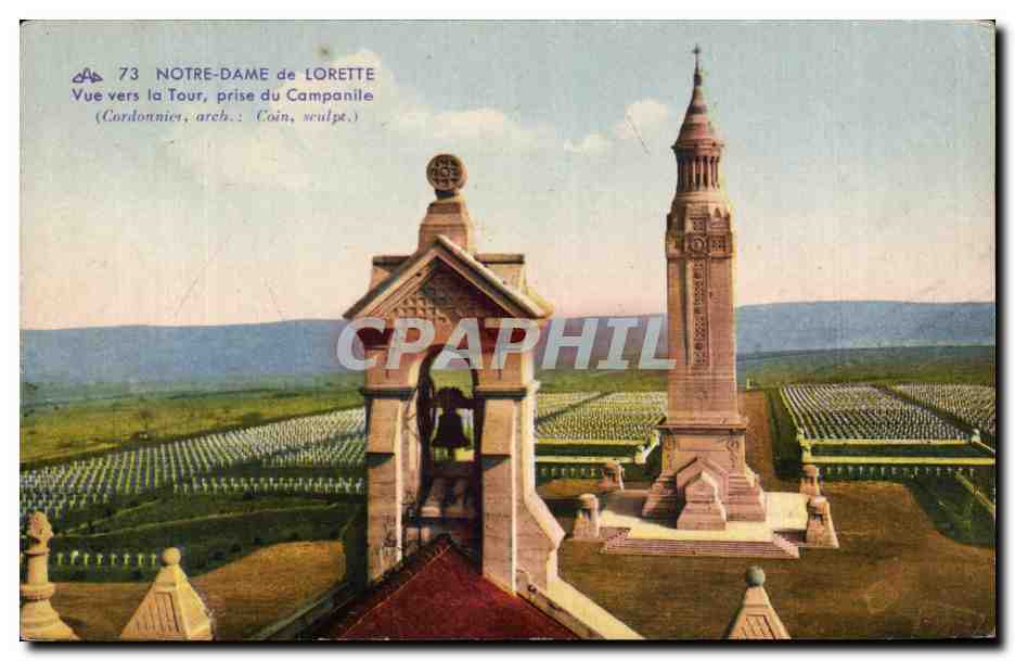 Notre-Dame de Lorette — Vue vers la Tour, prise du Campanile — Cordonnier, arch. ; Coin, sculpt.