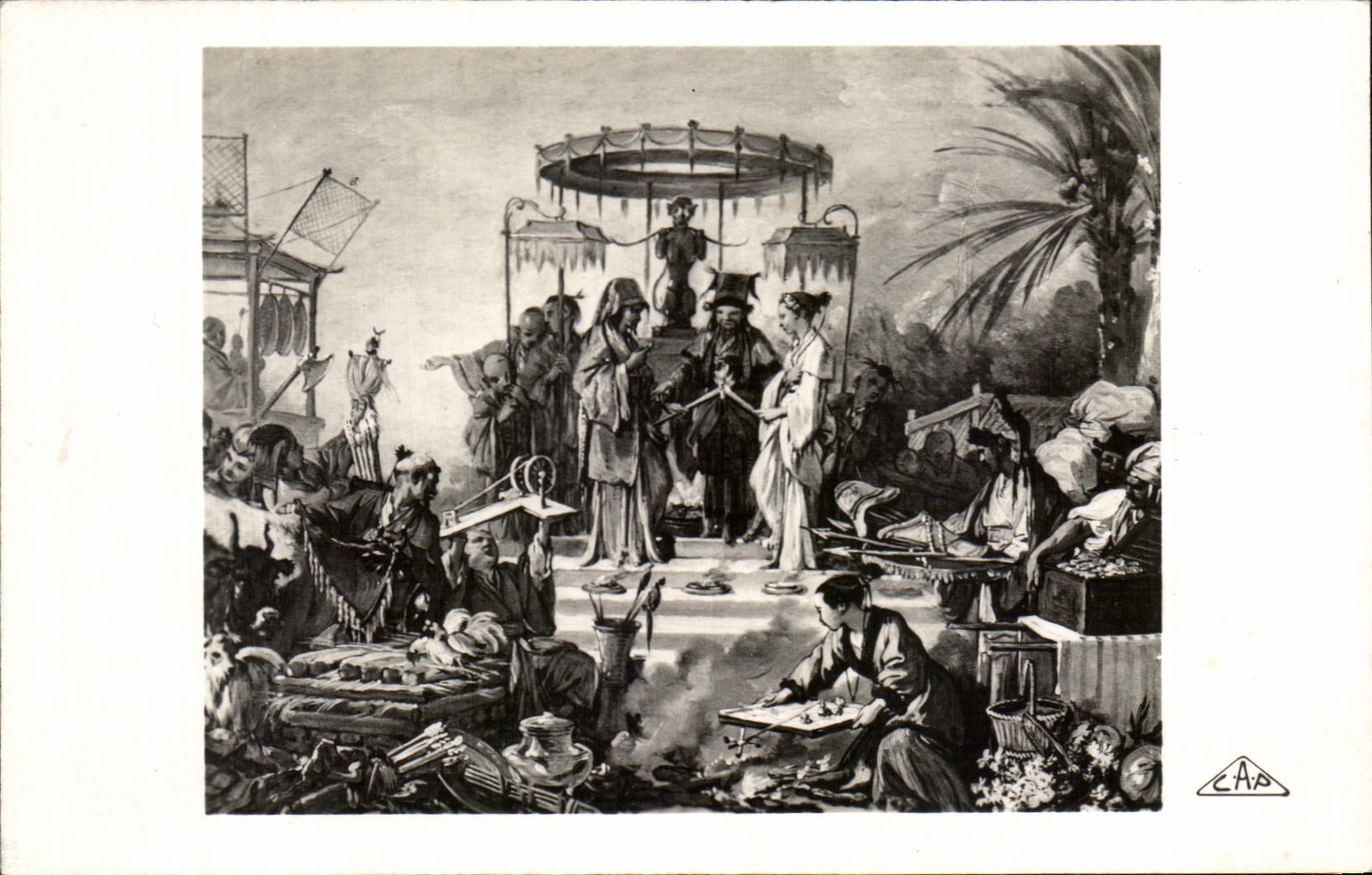 Mariage Chinois — scène de cérémonie — G. A. P. Strasbourg