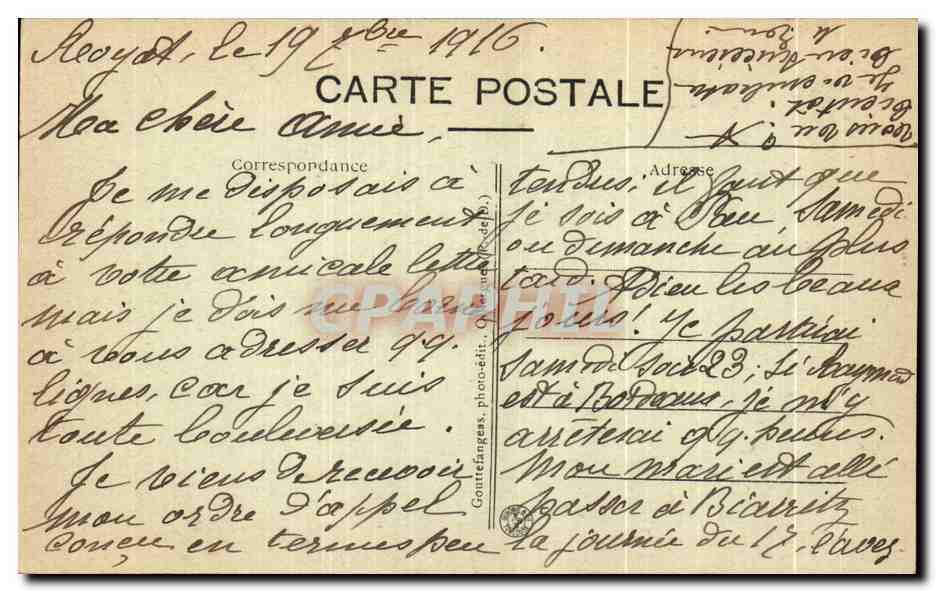 CPA Sommet Du Puy De Dome L'Observatoire — Rückseite
