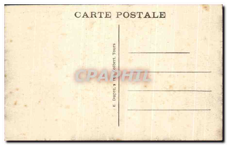 CPA Tours La Place Du Palais De Justice Et L'avenue De Grammont  — Rückseite