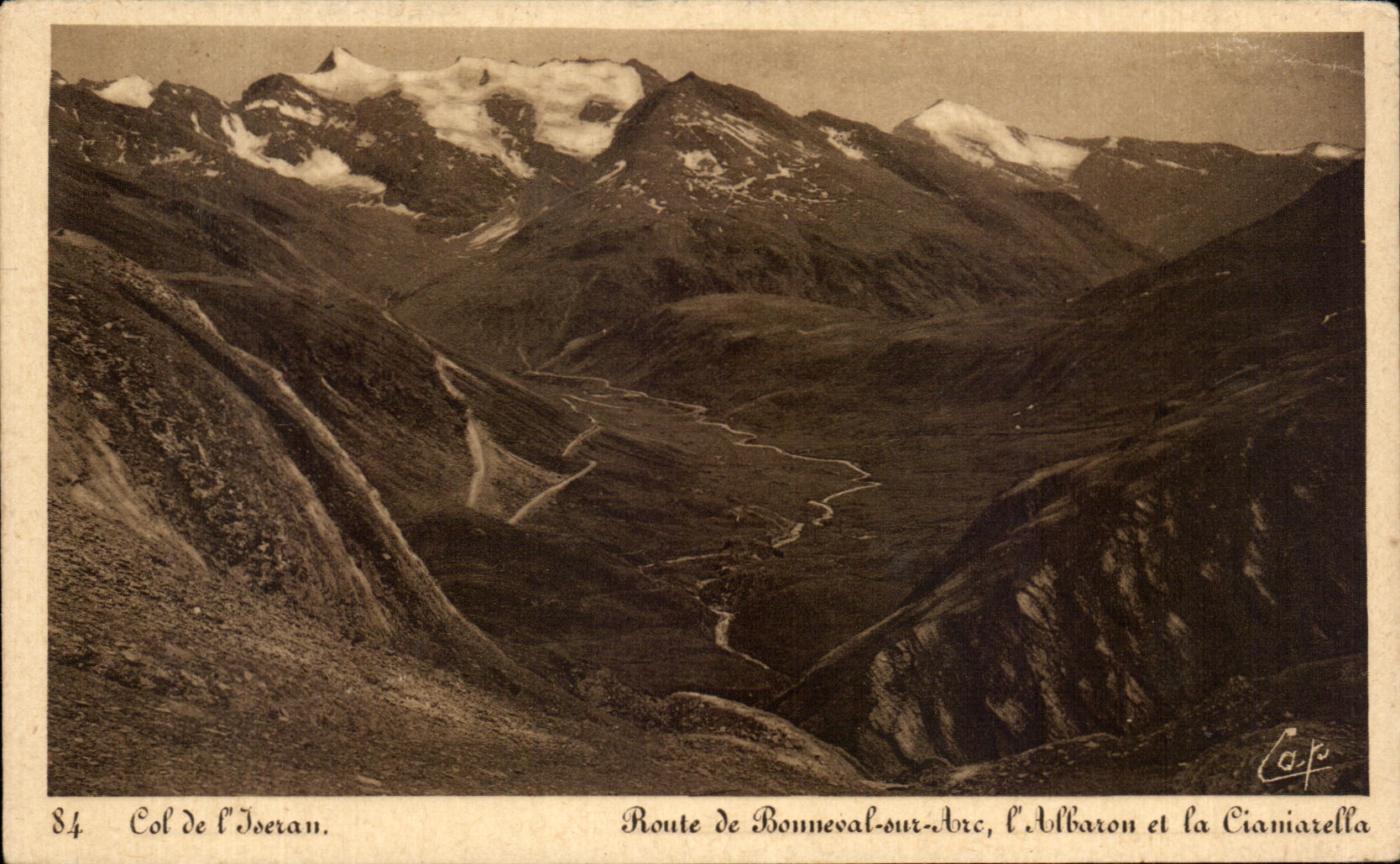 CPA Col De l'Isran Route De Bonneval sur Arc L'Albaron et la Cianiarella 