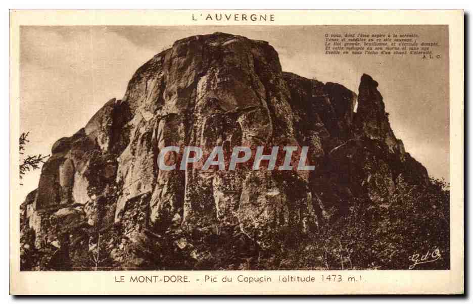 CPA L'Auvergne Le Mont Dore Pic Du Capucin