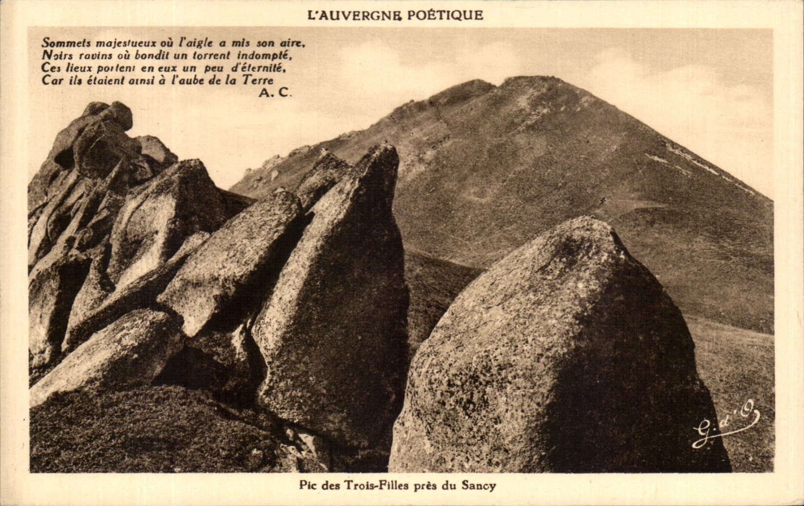 Pic des Trois-Filles près du Sancy — L'Auvergne Poétique — G. d'Artois
