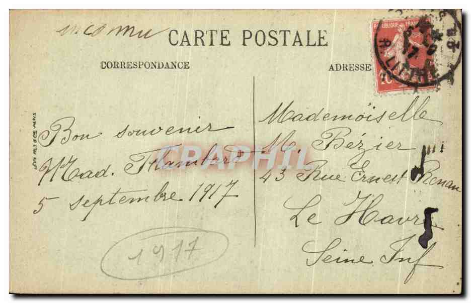 CPA Paris Le Boulevard et la Porte Saint Denis — Rückseite