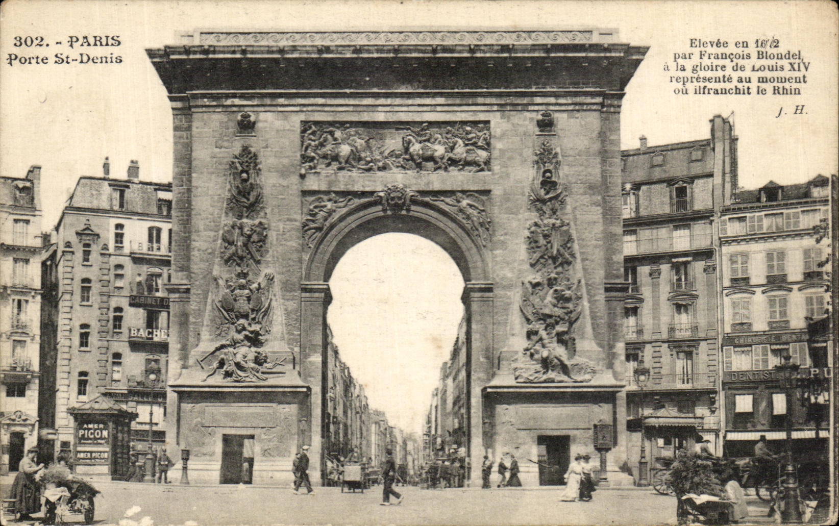 CPA Paris Porte St Denis Elevee par Francois Blondel