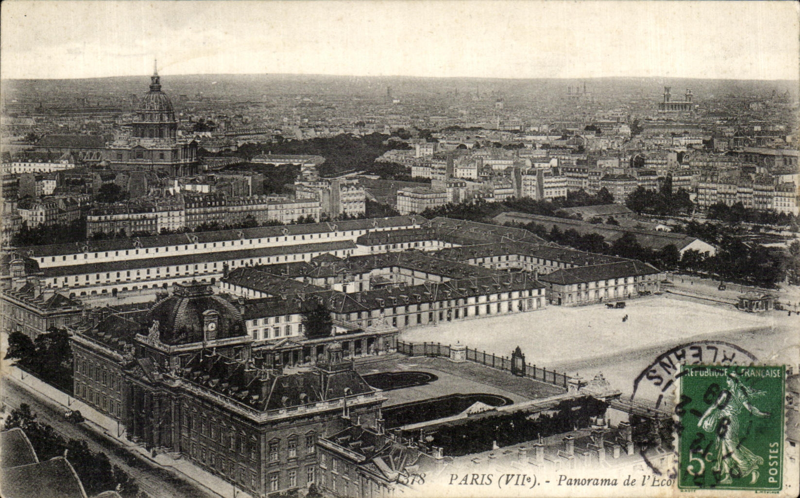 CPA Paris Panorama de l'Ecole militaire 