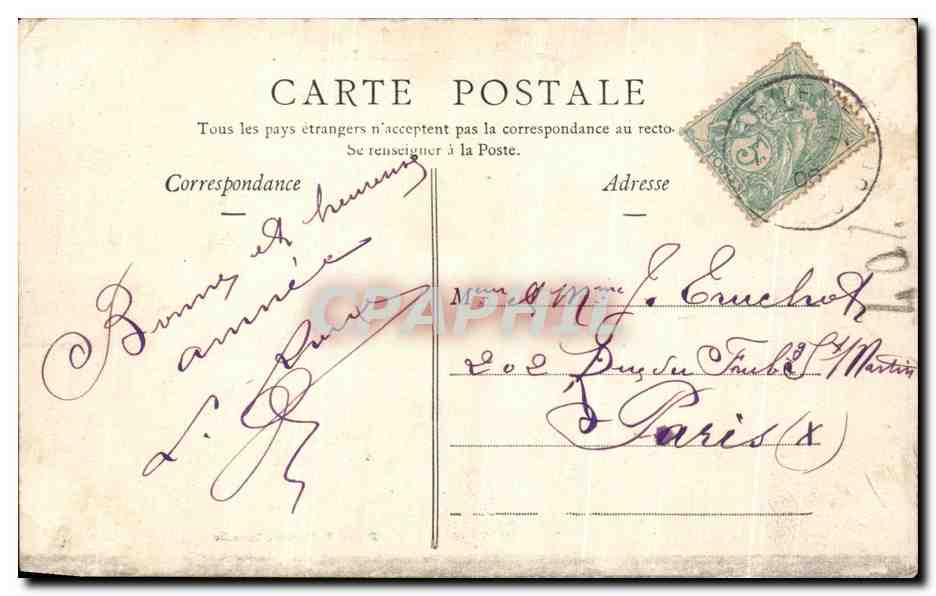 CPA Marseille L'ascenseur et Notre Dame de la Garde — Verso