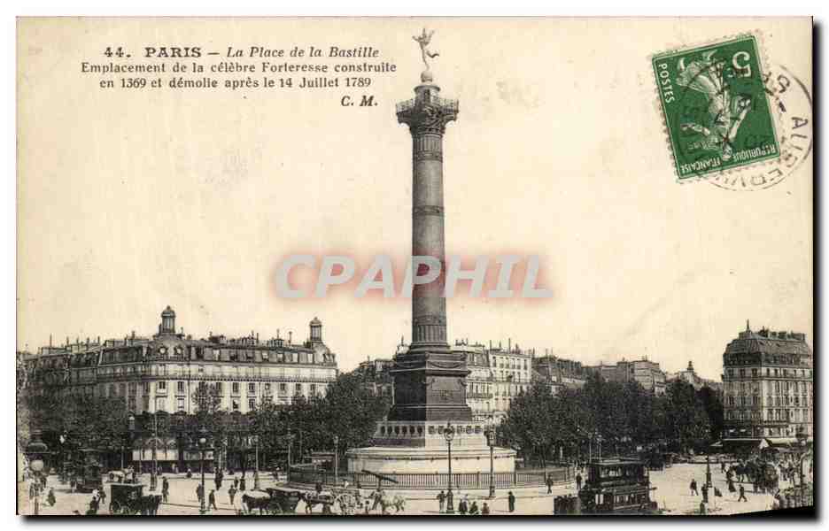 CPA Paris La Place de la Bastille