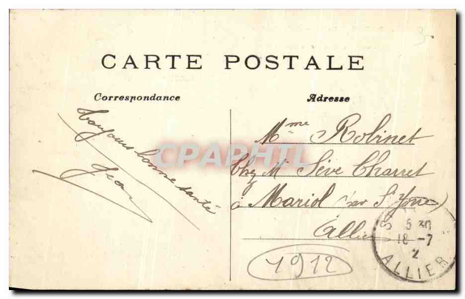 CPA Paris La Place de la Bastille — Rückseite