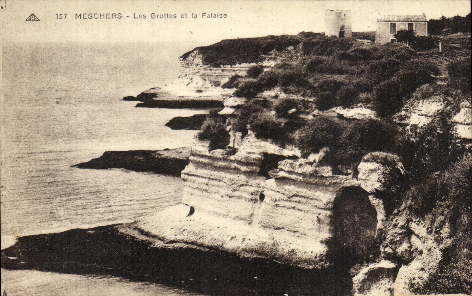 CPA Meschers Les Grottes et la Falaise