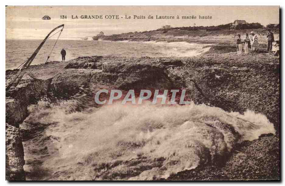 CPA La Grande Cote Le Puits des Lauture a maree haute