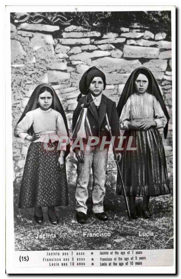 CPA Jacinta Francisco Locia Folklore Costume