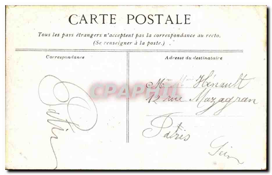 CPA Parc De Versailles Bassinde Latone — Verso
