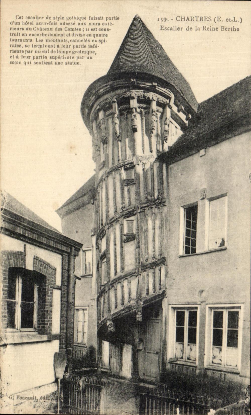 CPA Chartres Escalier de la Reine Berthe