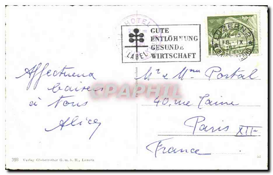 CPA Pilatus Kulm  — Rückseite
