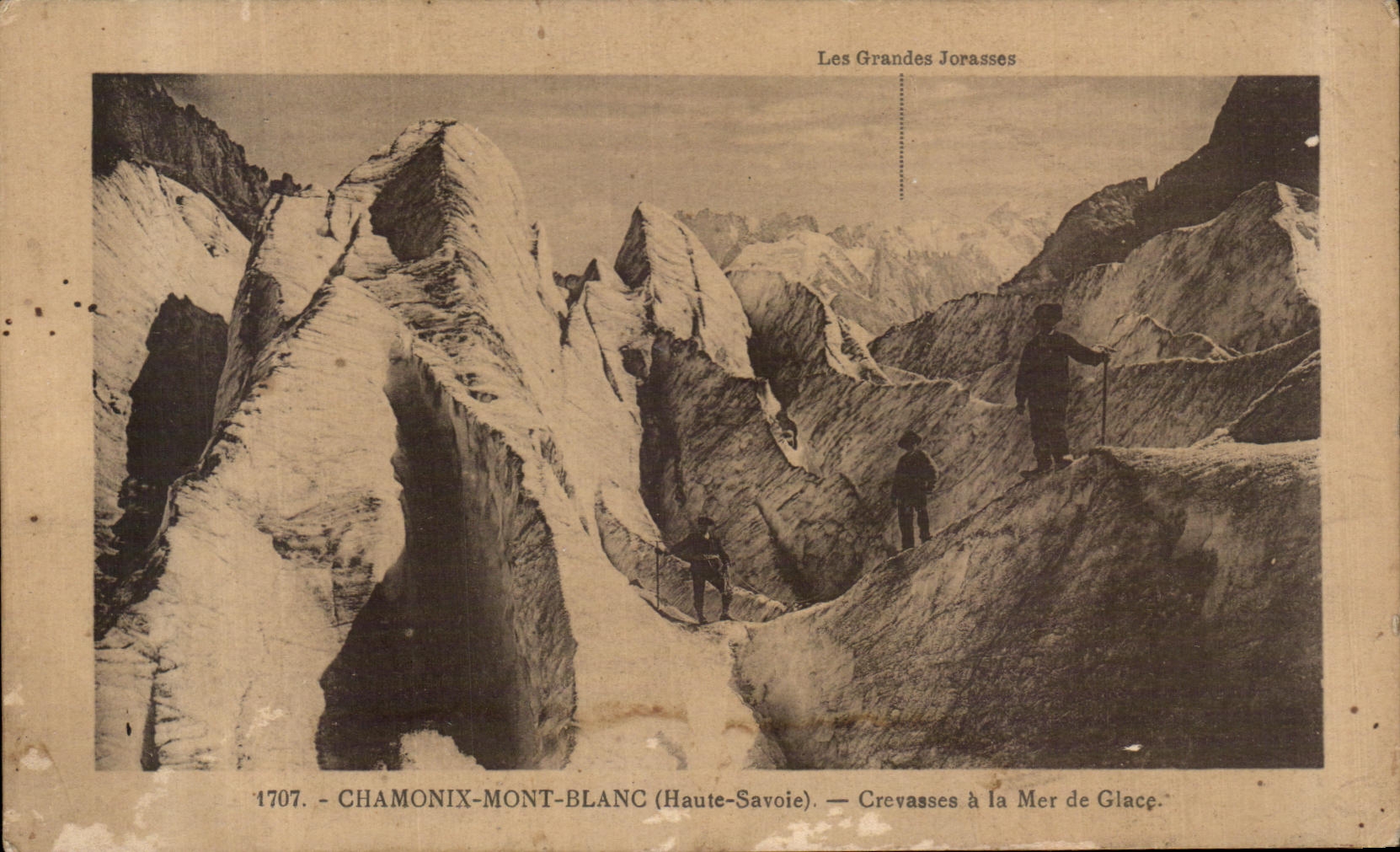 CPA Chamonix Mont Blanc Crevasses de la Mer de Glace Alpinisme