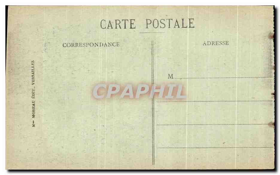 CPA Versailles Le Palais Facade sur Le Parc  — Verso