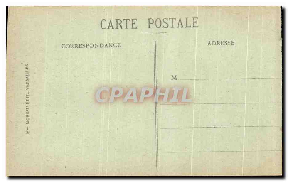 CPA Versailles Le Parc Les Parterres d'eau sur la Terrasse  — Verso